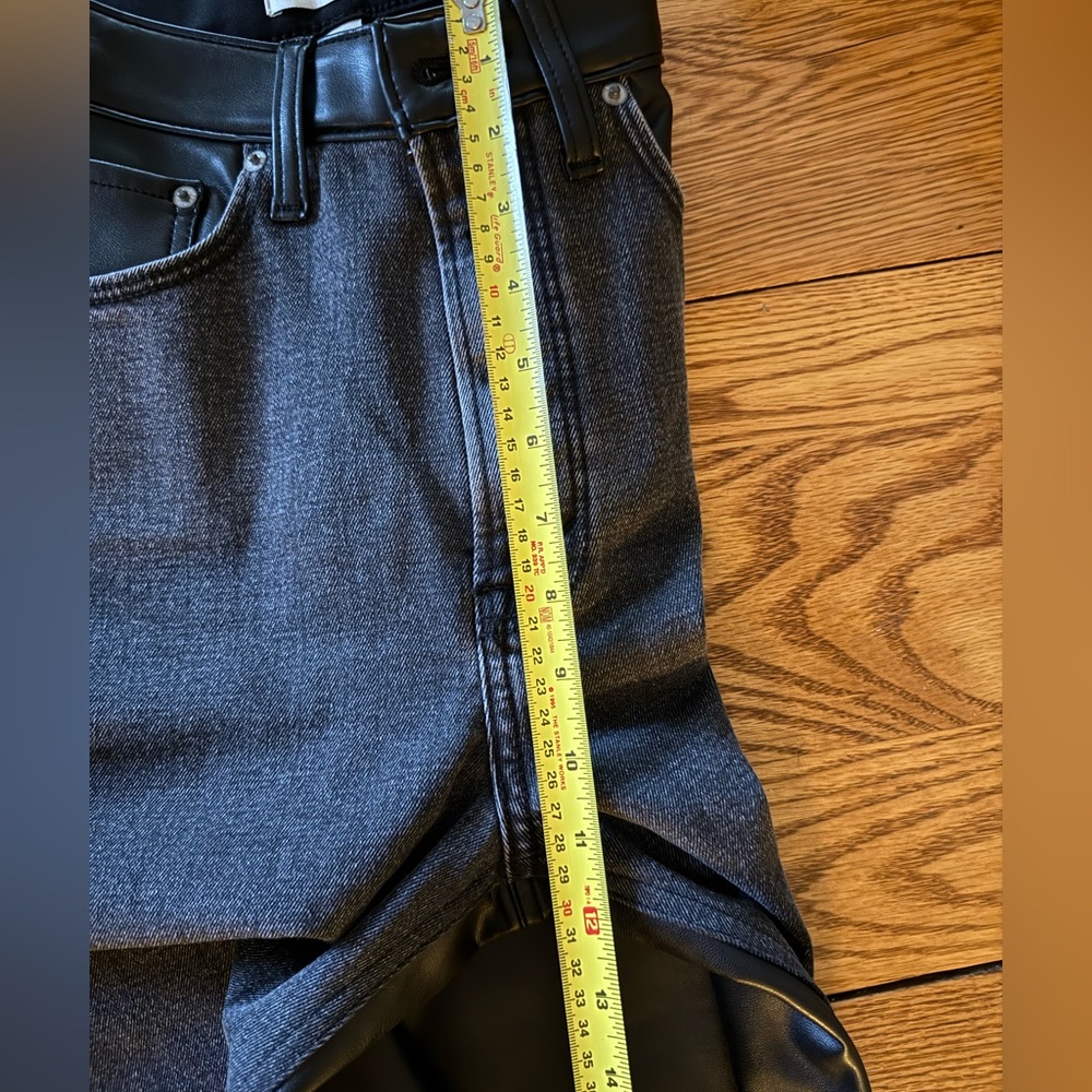 Abercrombie & Fitch Two Toned Leather and Black Jeans - Picture 5 of 13